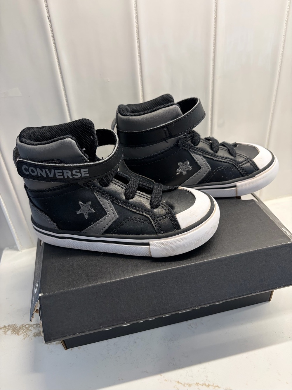 Converse Kids Black and White High-Top Sneakers